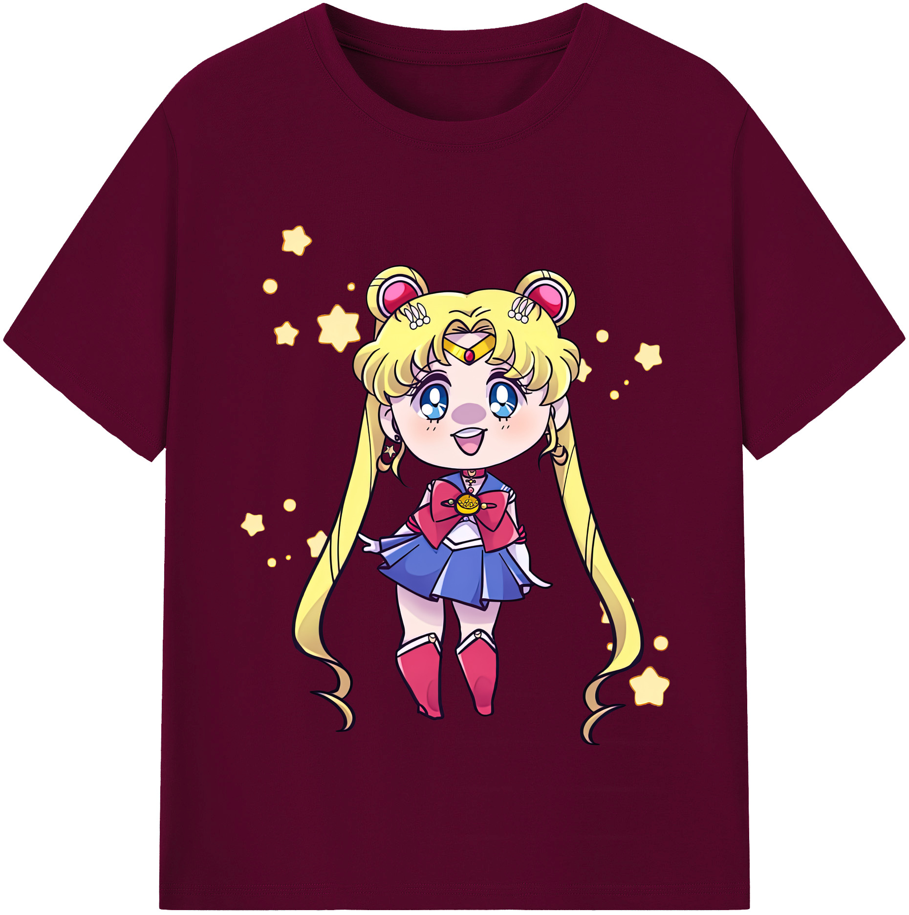 （画像用） 美少女戦士セーラームーン 月野 うさぎ つきの うさぎ Sailor Moon Tsukino Usagi レディースカジュアルプリントTシャツ（綿100％）